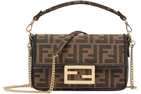 fendi ff jacquard shoulder bag|FENDI Baguette FF.